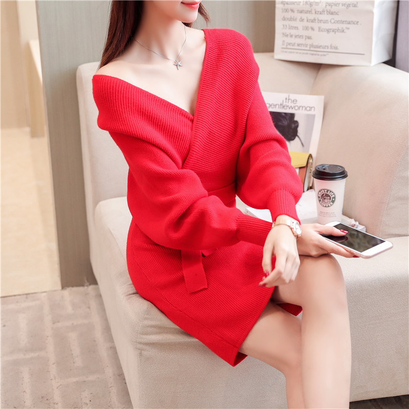 Korean-women-knitting-pattern-sweater-dress-2018 (4).jpg